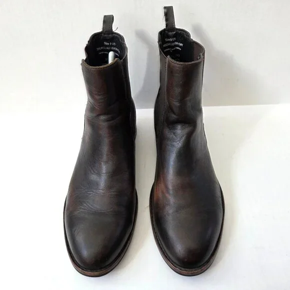 Thursday Boot Co Womens 9 Brown Duchess Chelsea Black Coffee Patina Boho Western - Picture 4 of 12